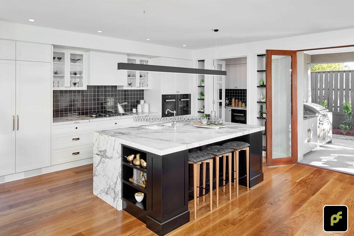 180mm x 14mm Select Grade American Oak Strip Timber Flooring. Finished with Water-Based Polyurethane. Satin in sheen.