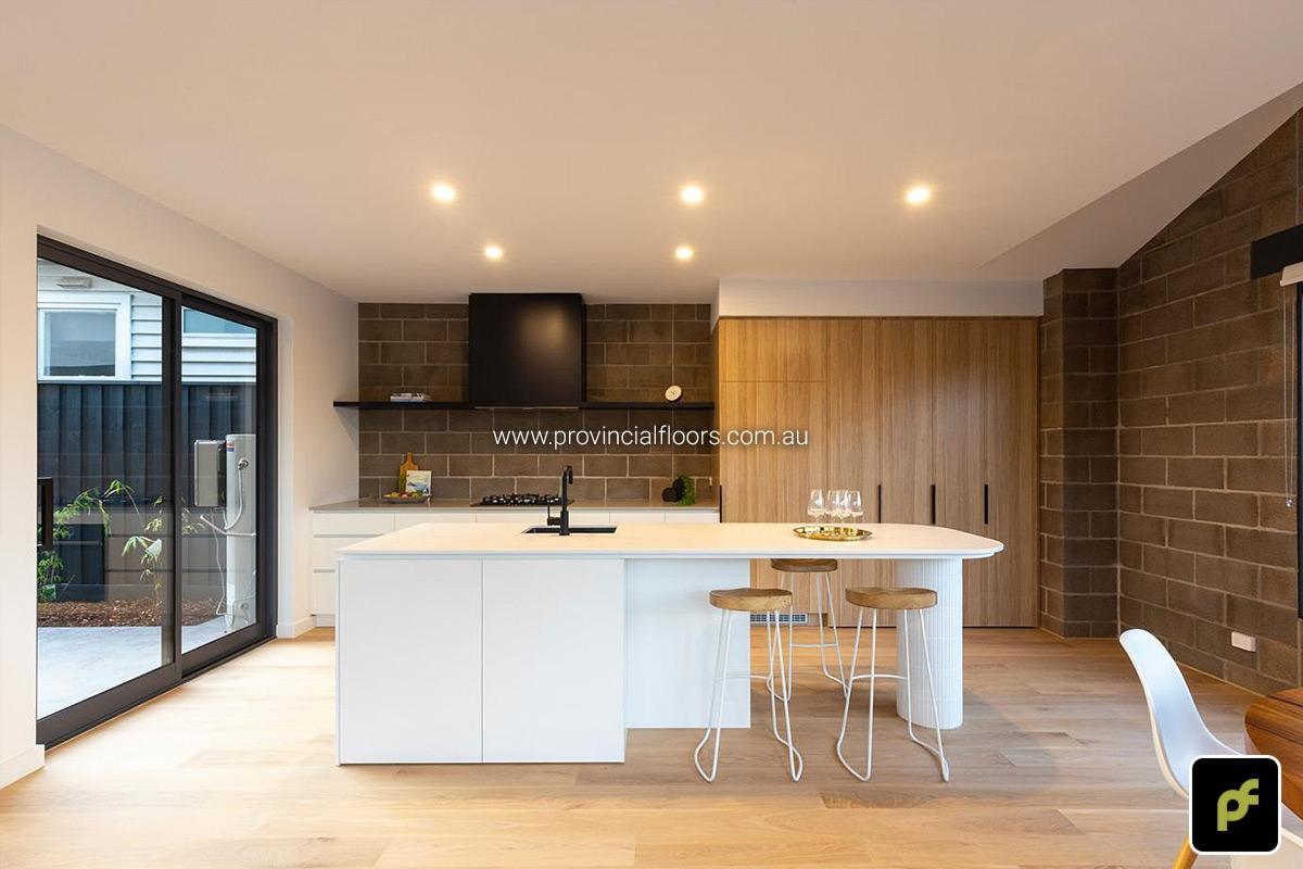 155mm x 14mm Select Grade American Oak Strip Timber Flooring. Finished with our invisible Water-Based Polyurethane Finish. Matte in sheen.