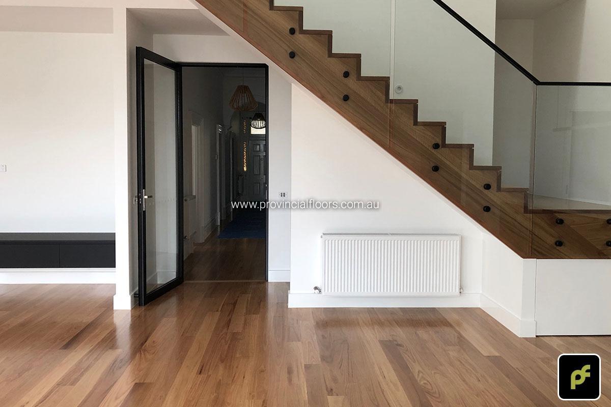 130mm x 19mm Select Grade Blackbutt Strip Timber Flooring. Finished with Water-Based Polyurethane. Satin in sheen.