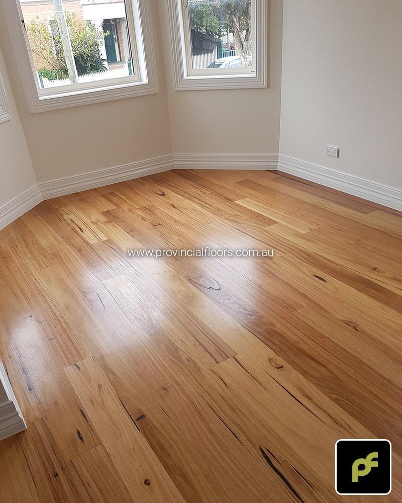 130mm x 14mm Firestreak Strip Timber Flooring. Finished with Water-Based Polyurethane. Satin in sheen.