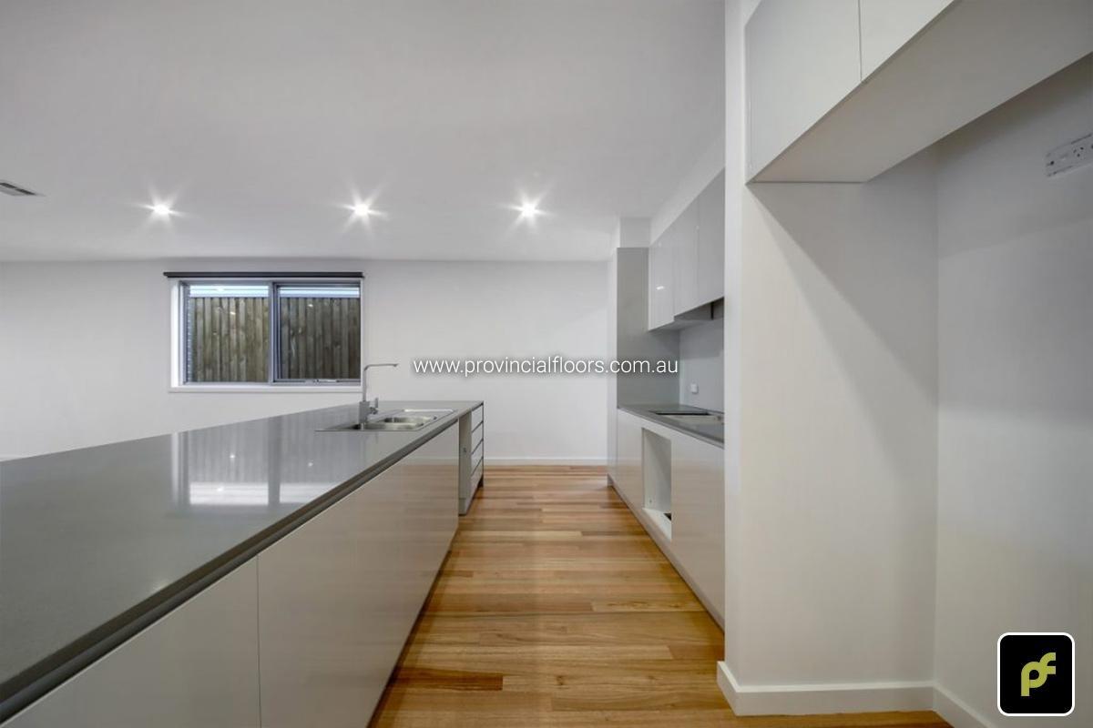 85mm x 14mm Tasmanian Oak Strip Timber Flooring with a Water-Based Polyurethane Finish. Satin in Sheen.