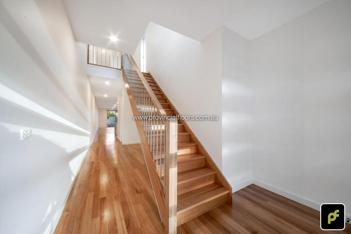 85mm x 14mm Tasmanian Oak Strip Timber Flooring with a Water-Based Polyurethane Finish. Satin in Sheen.