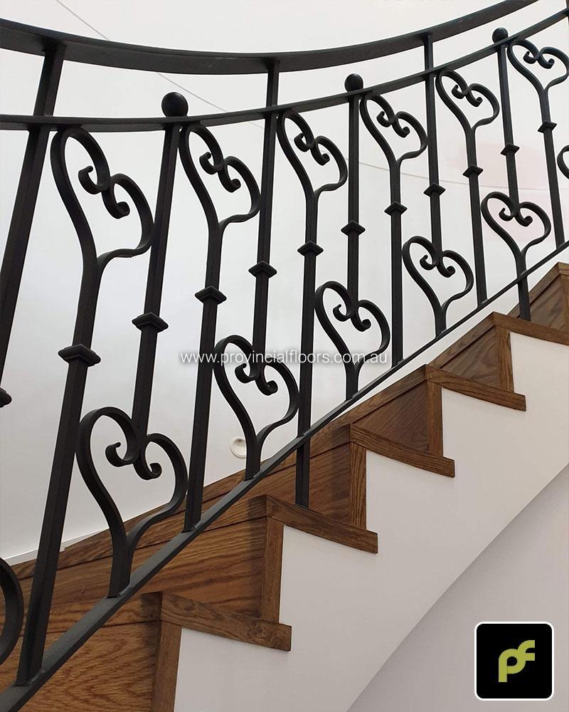 Solid American Oak Staircase Dressed and Polished. Stained and Finished with a Waterbased Polyurethane. Satin in sheen.