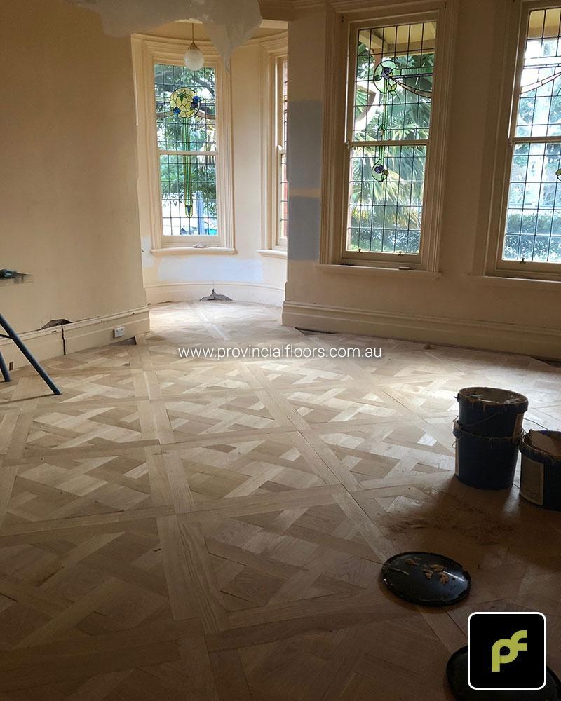 French European Oak French Versailles Parquetry. Unfinished.